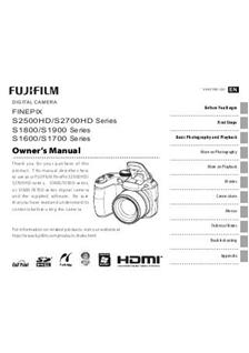 Fujifilm FinePix S2500 HD manual. Camera Instructions.